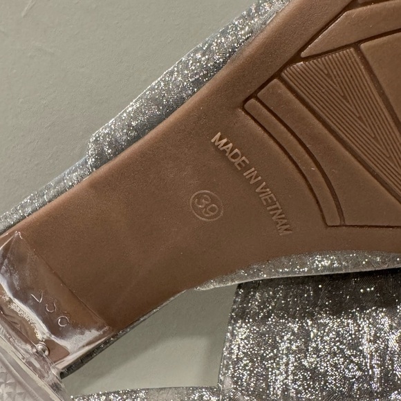 Silver Glitter Women's Heels - Picture 8 of 9